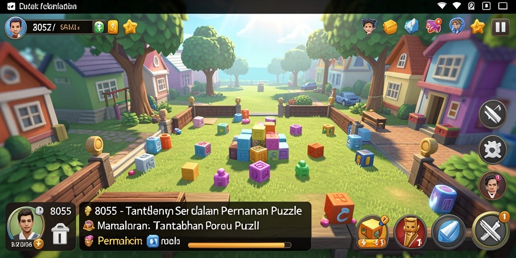 Tampilan gameplay Puzzle yang penuh warna dan menantang.