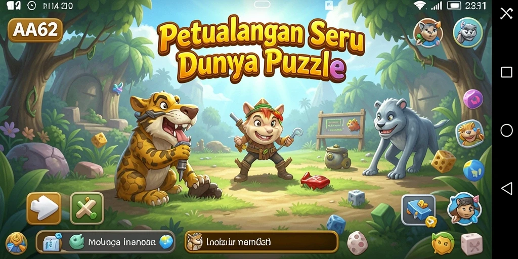 Tampilan gameplay AA62 yang menarik dan penuh tantangan Puzzle.