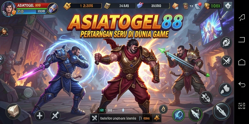 Screenshot pertarungan intens dalam ASIATOGEL88.