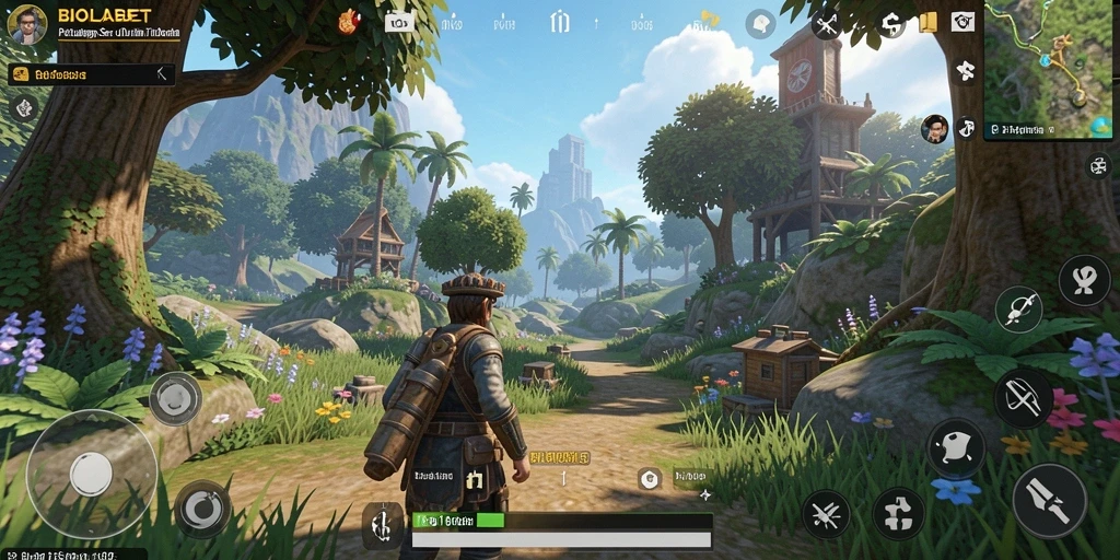 Tampilan gameplay seru dalam dunia terbuka BIOLABET