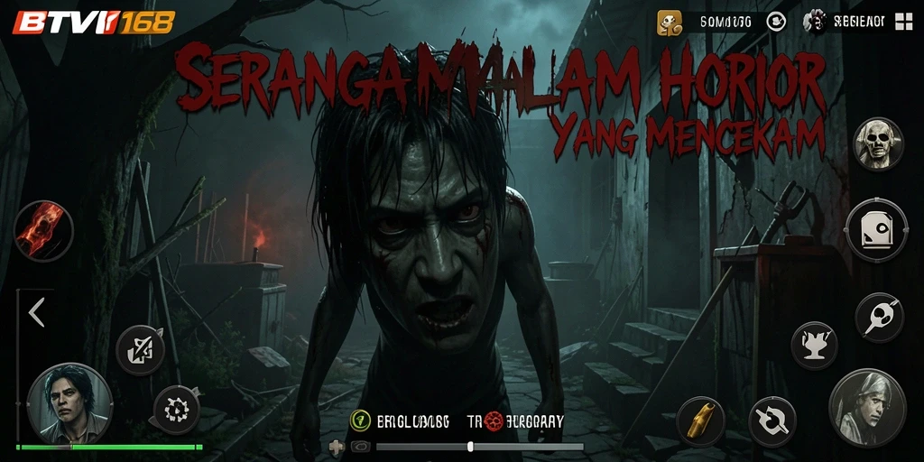 Tangkapan layar BTV168 menampilkan aksi menegangkan dalam suasana Horror.