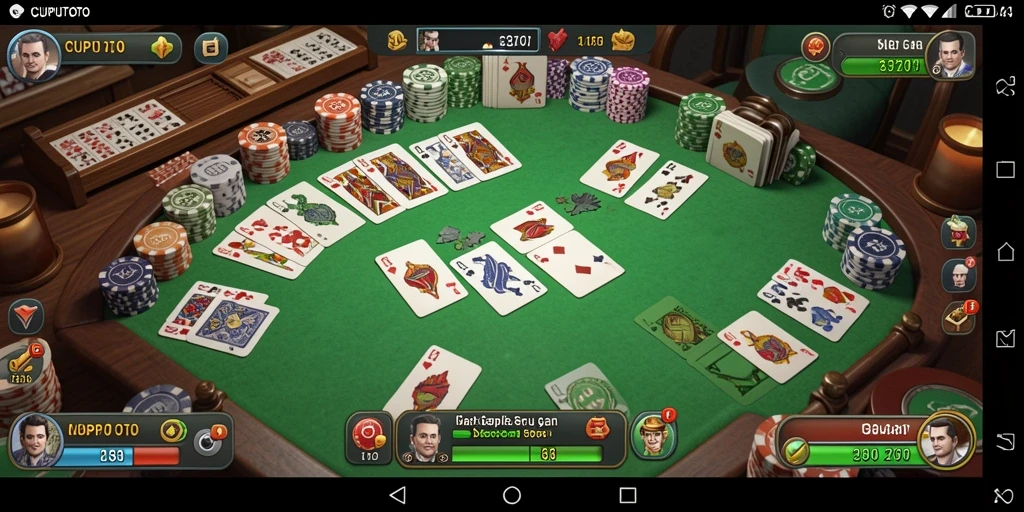 Tampilan menarik dari gameplay CUPUTOTO dengan pemain yang bersaing.