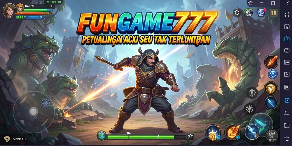 Tampilan seru gameplay FUNGame777 dalam aksi penuh adrenalin.
