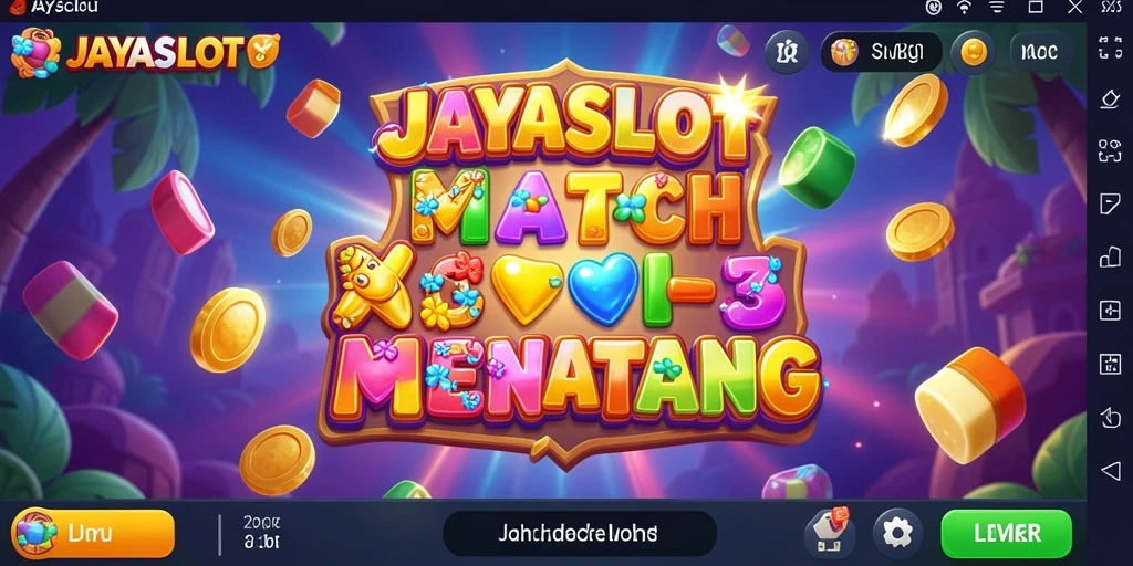 Screenshot gameplay JAYASLOT dengan elemen Match-3 yang menarik.