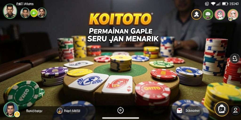 Tangkapan layar gameplay KOITOTO yang menunjukkan serunya permainan Gaple.