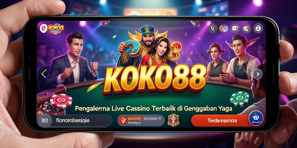 Tampilan menarik permainan Live Casino KOKO88 dengan dealer profesional.