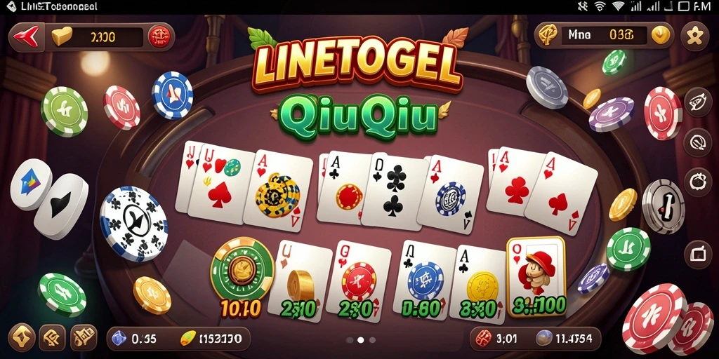 Tampilan gameplay QiuQiu di LINETOGEL yang seru dan menantang.