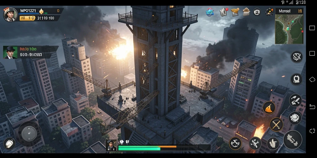 Tampilan gameplay MPO1221 menampilkan aksi menara yang penuh strategi.
