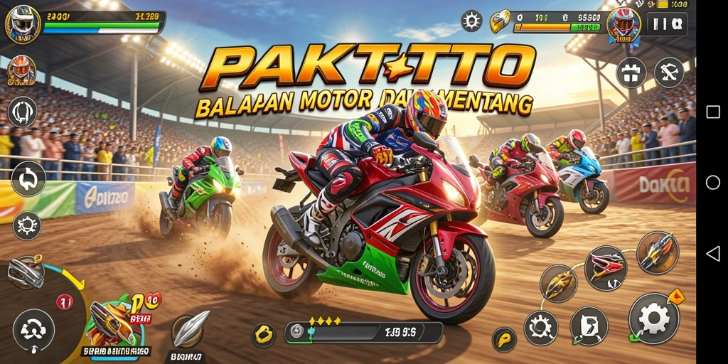 Tampilan seru balapan motor di PAKTOTO yang membuat adrenalin meningkat.