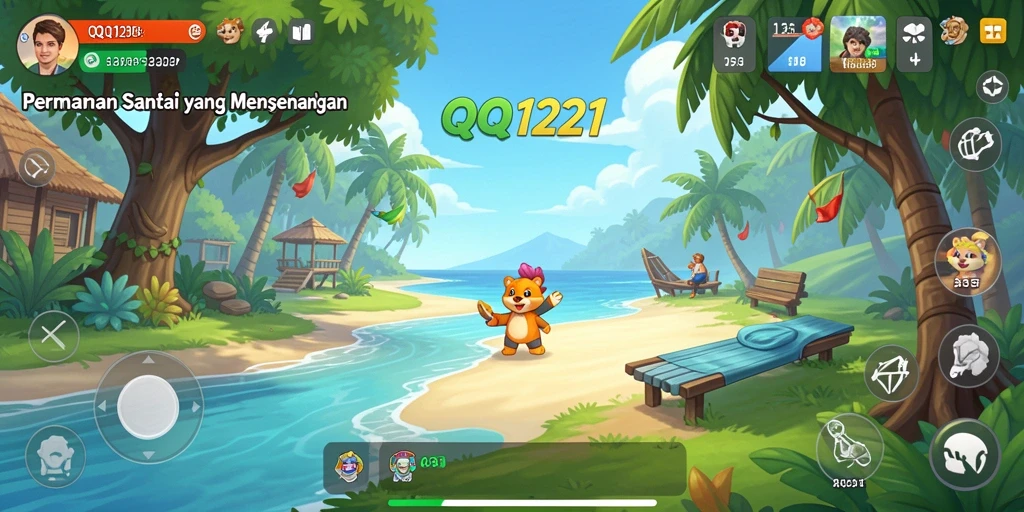 Screenshot gameplay QQ1221 menampilkan aksi seru dalam permainan Casual.