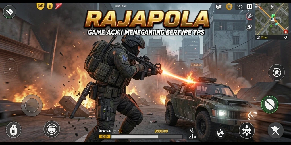 Screenshot menunjukkan aksi mendebarkan dalam gameplay RAJAPOLA.