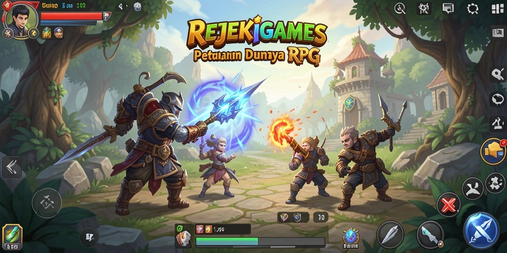 Tangkapan layar yang menunjukkan aksi seru dalam gameplay RPG.