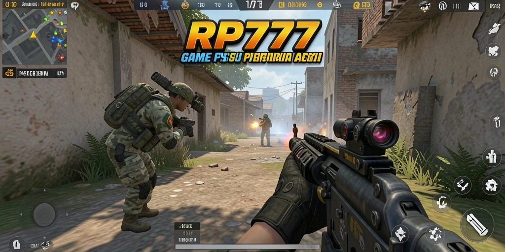 Tampilan gameplay RP777 yang penuh aksi dan petualangan FPS.