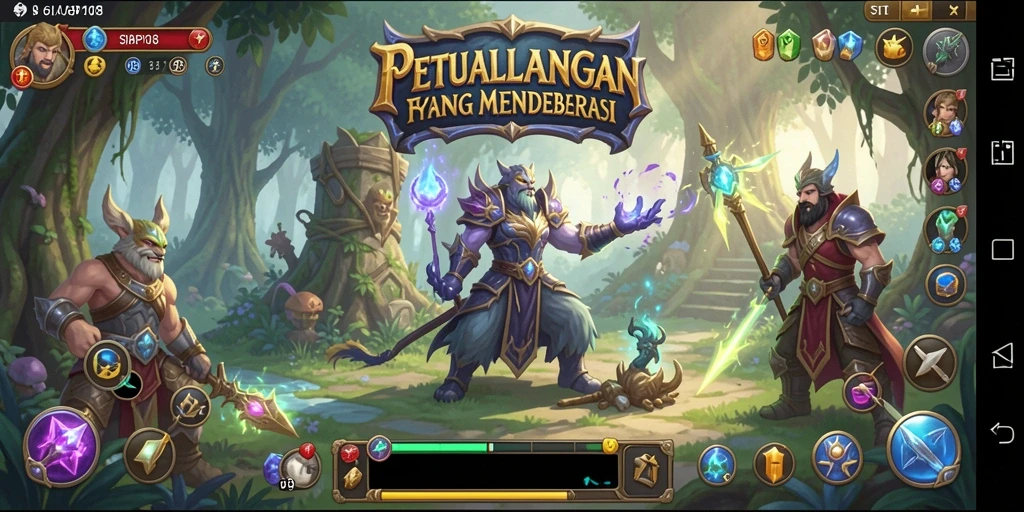 Tangkapan layar utama SIAP108 menunjukkan aksi pertarungan mendebarkan di dunia RPG.