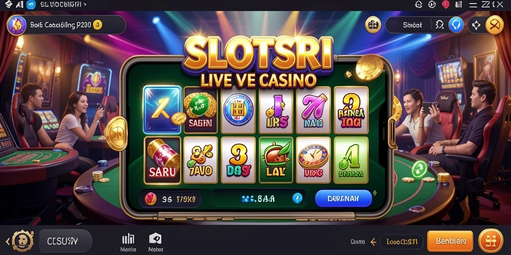 Tampilan gameplay Live Casino yang mendebarkan dan interaktif di SLOTSRI.